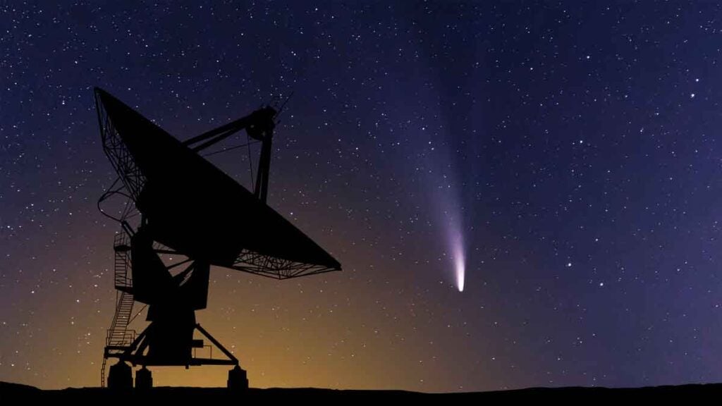 Forscher empfangen ein Lasersignal von einem Phänomen, das acht Milliarden Lichtjahre von der Erde entfernt ist